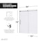 Anzzi Leon 60 in. x 76 in. Frameless Sliding Shower Door in Gunmetal SD-AZ8077-02GB - alternate 4